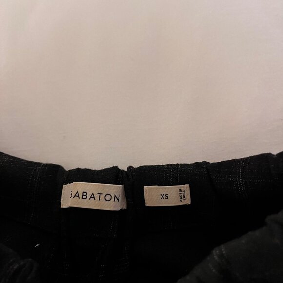 Muted plaid Babaton size xs work pants elastic waist band - Picture 3 of 3